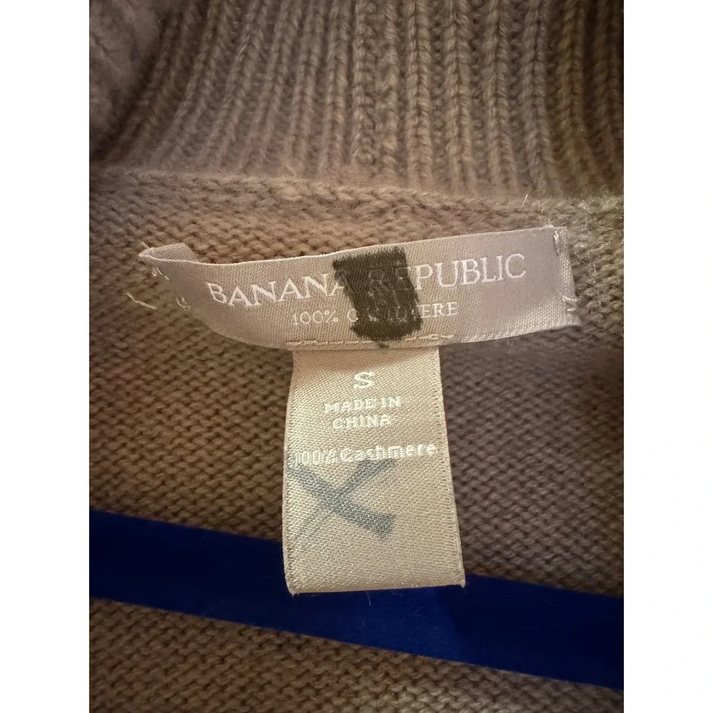 Banana Republic Womens Small‎ 100% Cashmere Fair Isle Shawl Cardigan Sweater